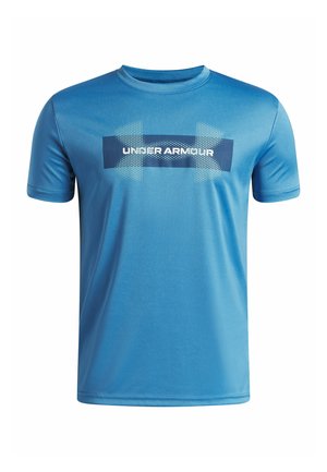 Under Armour, TECH GRAPHIC - Print T-shirt - aegean blue