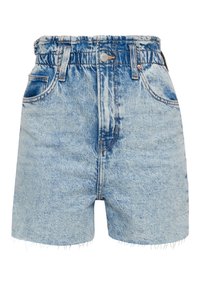QS PAPERBAG MOM - Jeans Shorts - hellblau