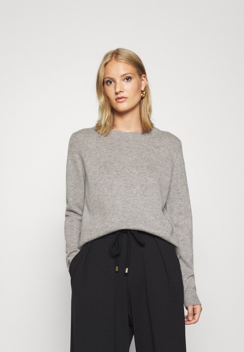 Davida Cashmere STRAIGHT O NECK SWEATER - Camisola - light grey