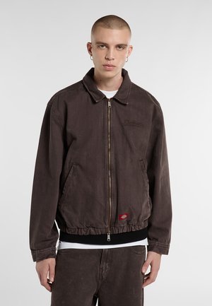 Dickies, EDGEWOOD UNLINED DENIM JACKET - Giacca di jeans - dark brown