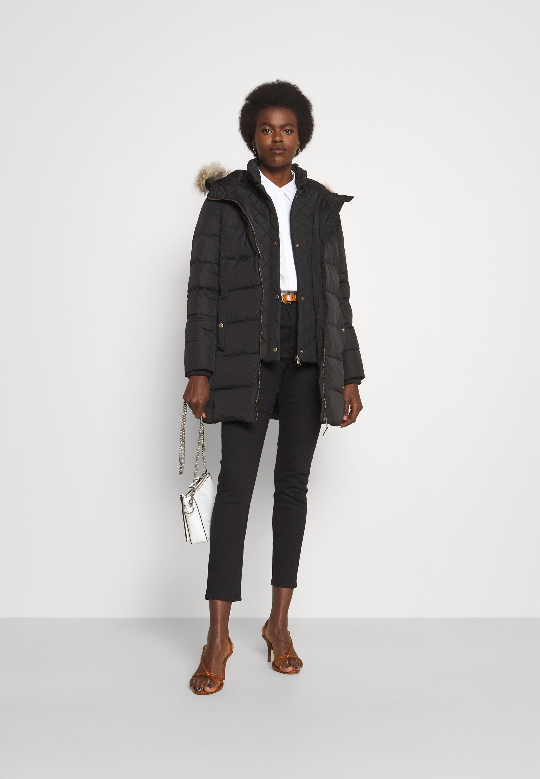 black insulated coat