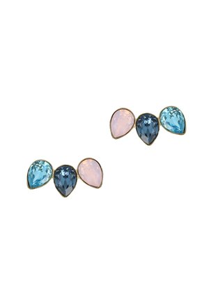 Otazu CLASSIC TRIPLE LEAF ROSEWATER OPAL - Oorbellen - gold  blue and pink