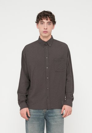 STRUCTURED LONG SLEEVE SHIRT - Chemise - brown