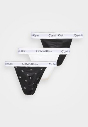 THONG ICON COTTON STRETCH 3 PACK - Tanga - black/classic white