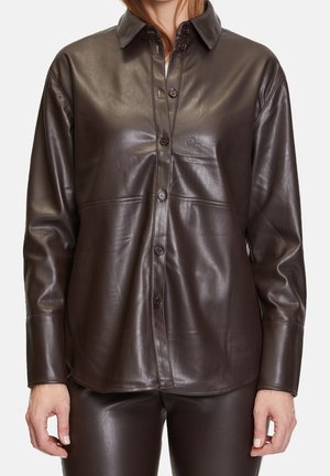 Giacca in similpelle - brown