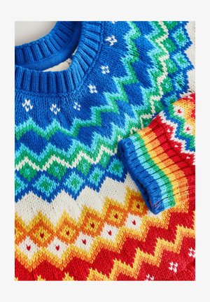Little Bird, REGULAR FIT - BRIGHT FAIRISLE FAMILY CHRISTMAS - Džemper - red