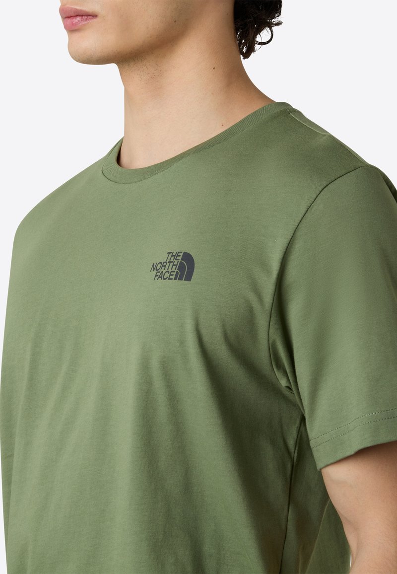 The North Face M MOUNTAIN SKETCH SS TEE - T-shirt imprimé - bark mist/vert