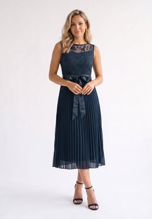 Anna Field by Zalando, LACE TOP PLEATED MIDI - Cocktail φόρεμα / Φόρεμα για πάρτι - navy