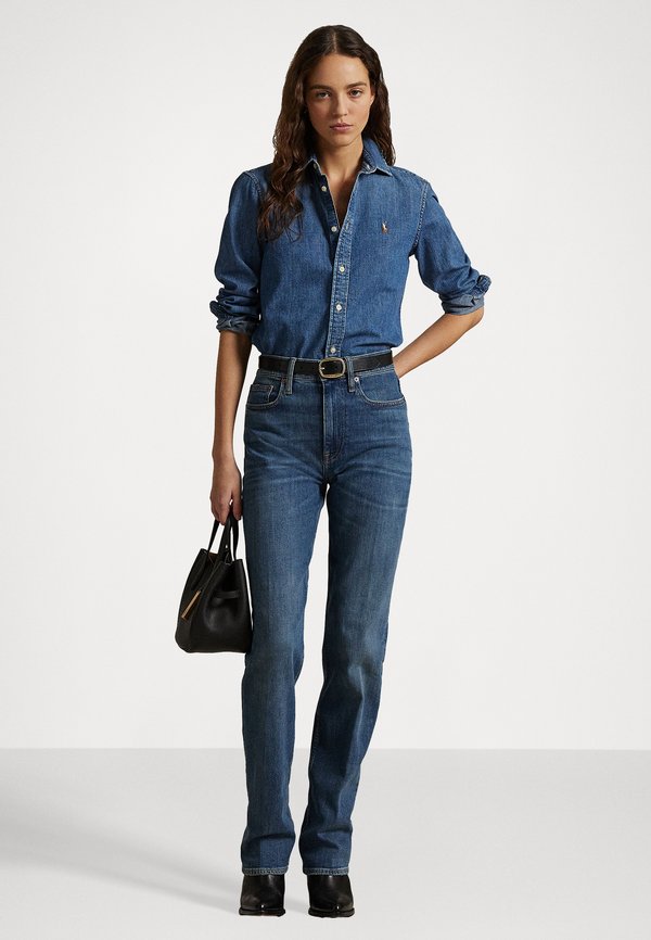 HIGH RISE STRAIGHT JEAN - Straight leg jeans - telesto wash3