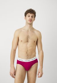 Calvin Klein Underwear HIP BRIEF 3 PACK COTTON STRETCH - Slip - grey/evergreen/bordeaux
