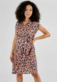 JoJo Maman Bébé - SPOT MATERNITY WITH - REGULAR FIT - Rochie tip cămașă - multi floral Imagine miniatură 1