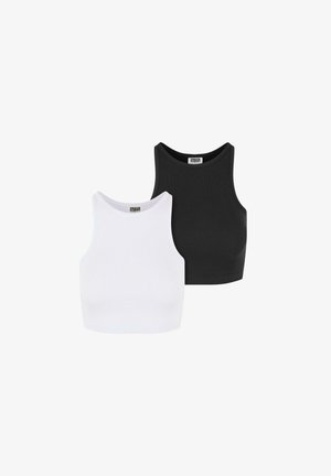 CROPPED 2-PACK - Débardeur - white/black