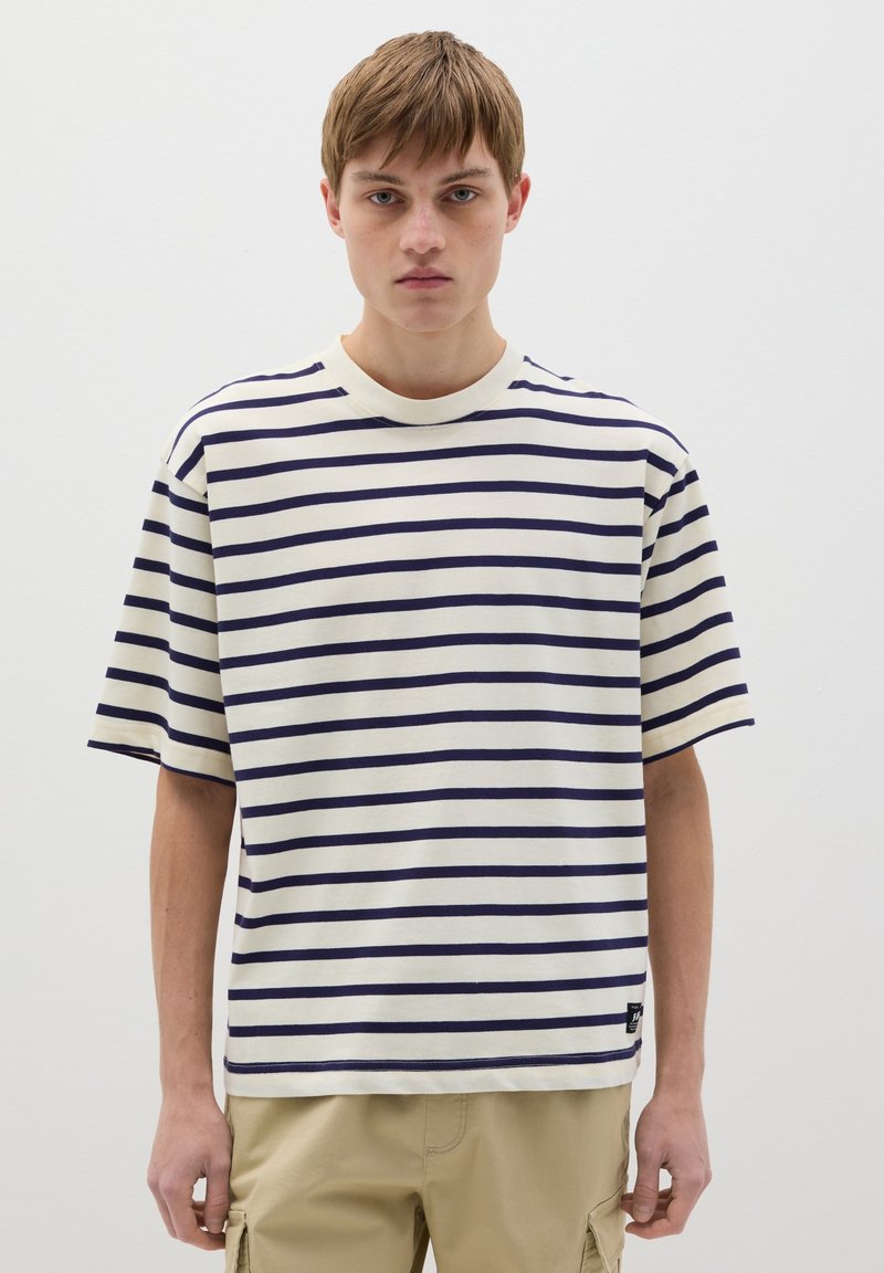 B.ANGEL STRIPED - T-shirt con stampa - blue white