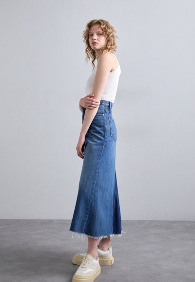 FRAME THE DOROTHY SKIRT - Denimová sukně - 
dark-blue denim