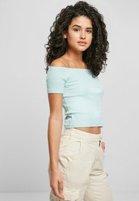 Urban Classics OFF SHOULDER - Tricou basic - seablue
