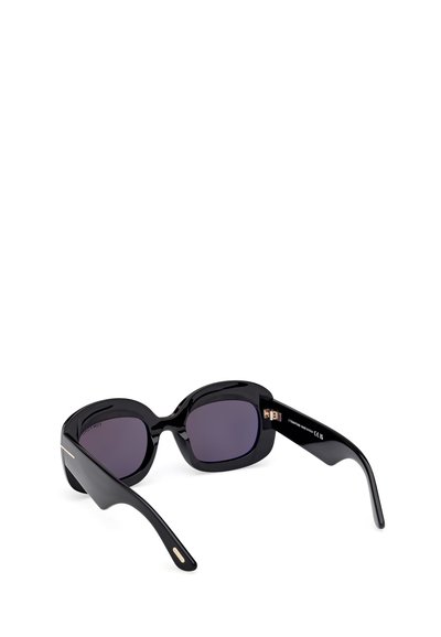 Tom Ford CARMEN - Sonnenbrille - glossy black smoke gray