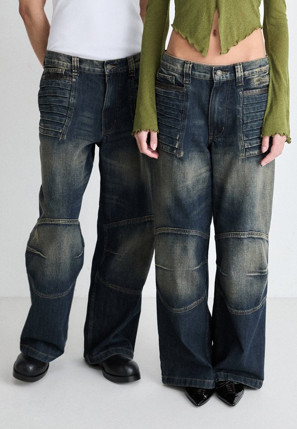 CRASH BIKER COLOSSUS UNISEX - Loose Jeans - denim