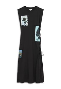 REGULAR FIT WITH VISUAL PRINT AND PATCHES - Žerzejové šaty - black