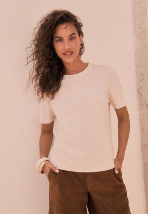 Next REGULAR FIT - MEET AND GREET  - T-shirt basique - white