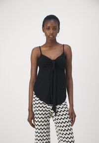 Gina Tricot TIE SINGLET - Top - black