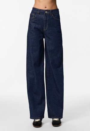Pieces, Wide fit PCSELMA HW - Džíny Relaxed Fit - dark blue denim