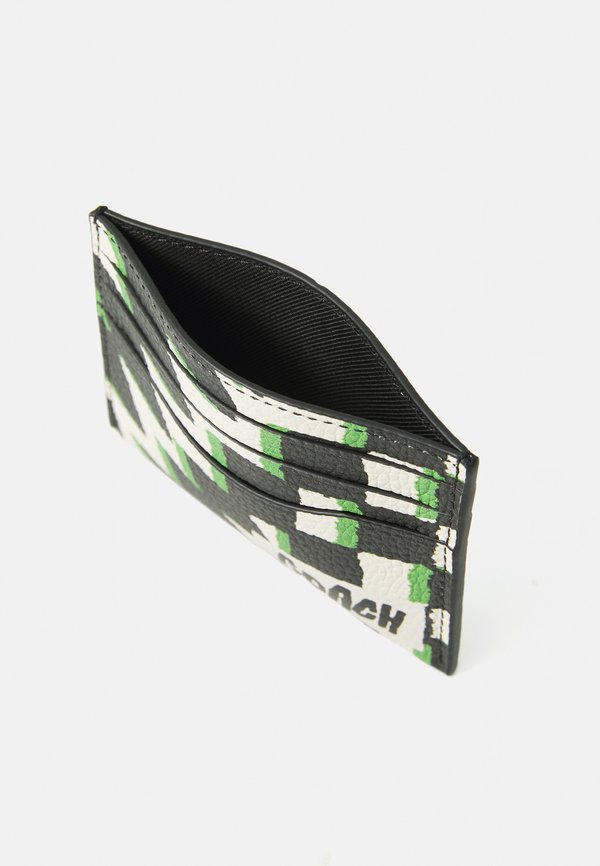 FLAT CARD CASE IN GEO CHECK  - Wallet3