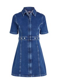 Tommy Jeans FLARED DRESS - Denim dress - blue