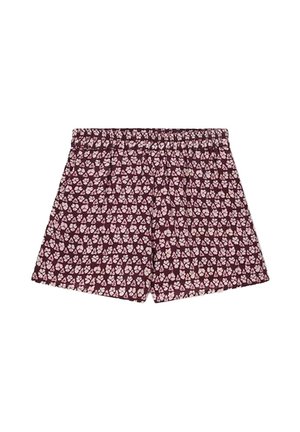 Sissy-Boy, SISSY-BOY GEMUSTERTE SHORTS - DUNKELROT - Shorts - d rood