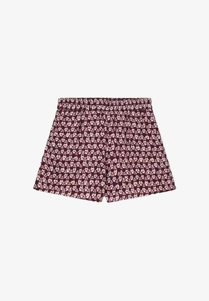 Sissy-Boy, SISSY-BOY GEMUSTERTE SHORTS - DUNKELROT - Shorts - d rood