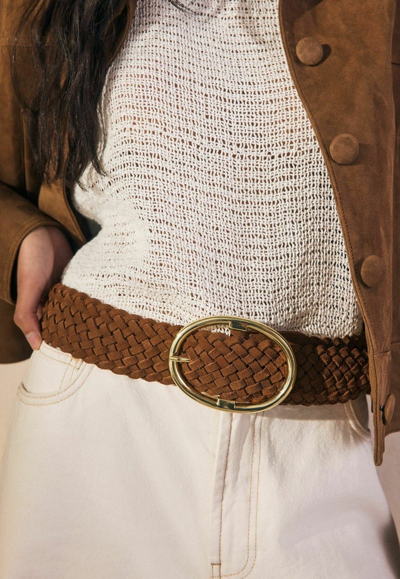 Next WIDE - Braided belt - tan brown suede/brown - Zalando display picture 3