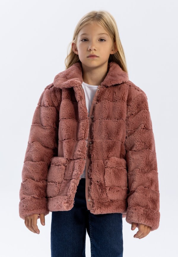 SOFT FAUX FUR WITH COLLAR - Winterjacke - bronze