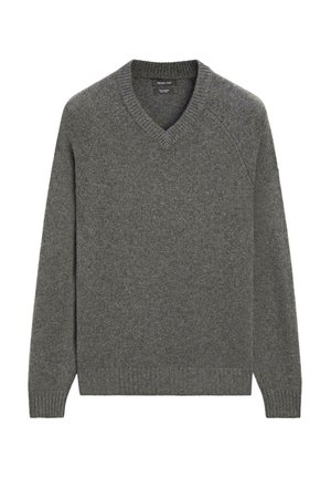 V-NECK SWEATER - Pullover - grey