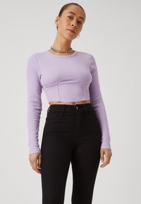 Gina Tricot Petite HIGH WAIST - Uske traperice - black