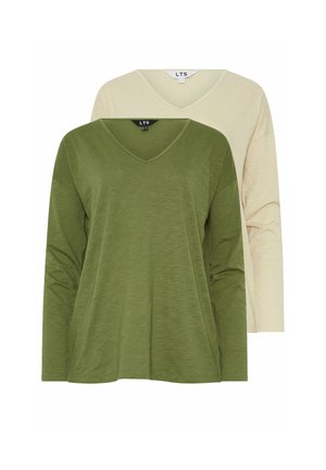 2 PACK - Long sleeved top - light brown
