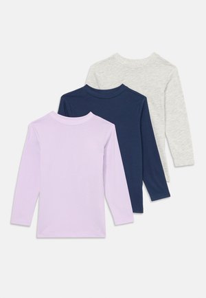 UNISEX 3 PACK  - T-shirt à manches longues - grey/lilac/black