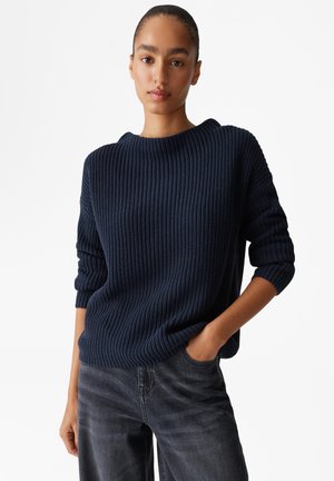 RELAXED FIT O-SHAPE - Maglione - coal blue