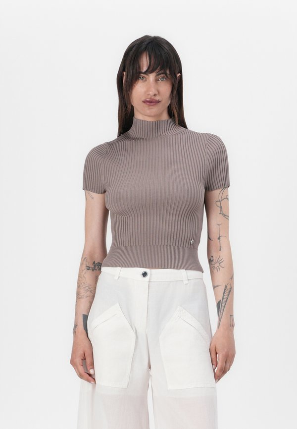 JAYLA MOCK NECK  - Jumper - taupe