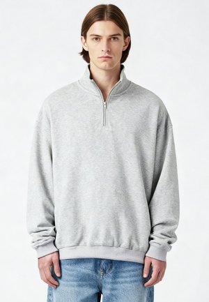 BASIC SUPERHEAVY ZIPPED - Sweatshirt - mottled grey