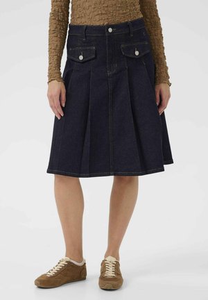 Pliceret nederdel /Nederdele med folder - kalispell rinse blue denim