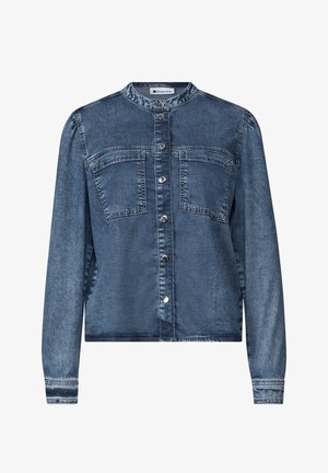 Street One, LANGARM BLUSE MIT BRUSTTASCHEN - Chemisier - medium blue soft washed