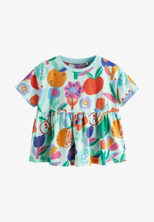 Next SHORT SLEEVE EMPIRE REGULAR FIT - Nyomott mintás póló - blue fruits