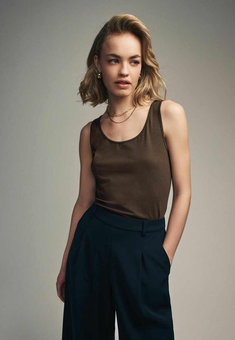 THE SET - SCOOP NECK 5 PACK - REGULAR FIT - Top - black brown neutral nude white, Enlarge