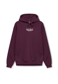 Kaotiko Felpa con cappuccio - dark red