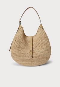 POLO ID RAFFIA LARGE SHOULDER BAG - Maisiņveida soma - natural