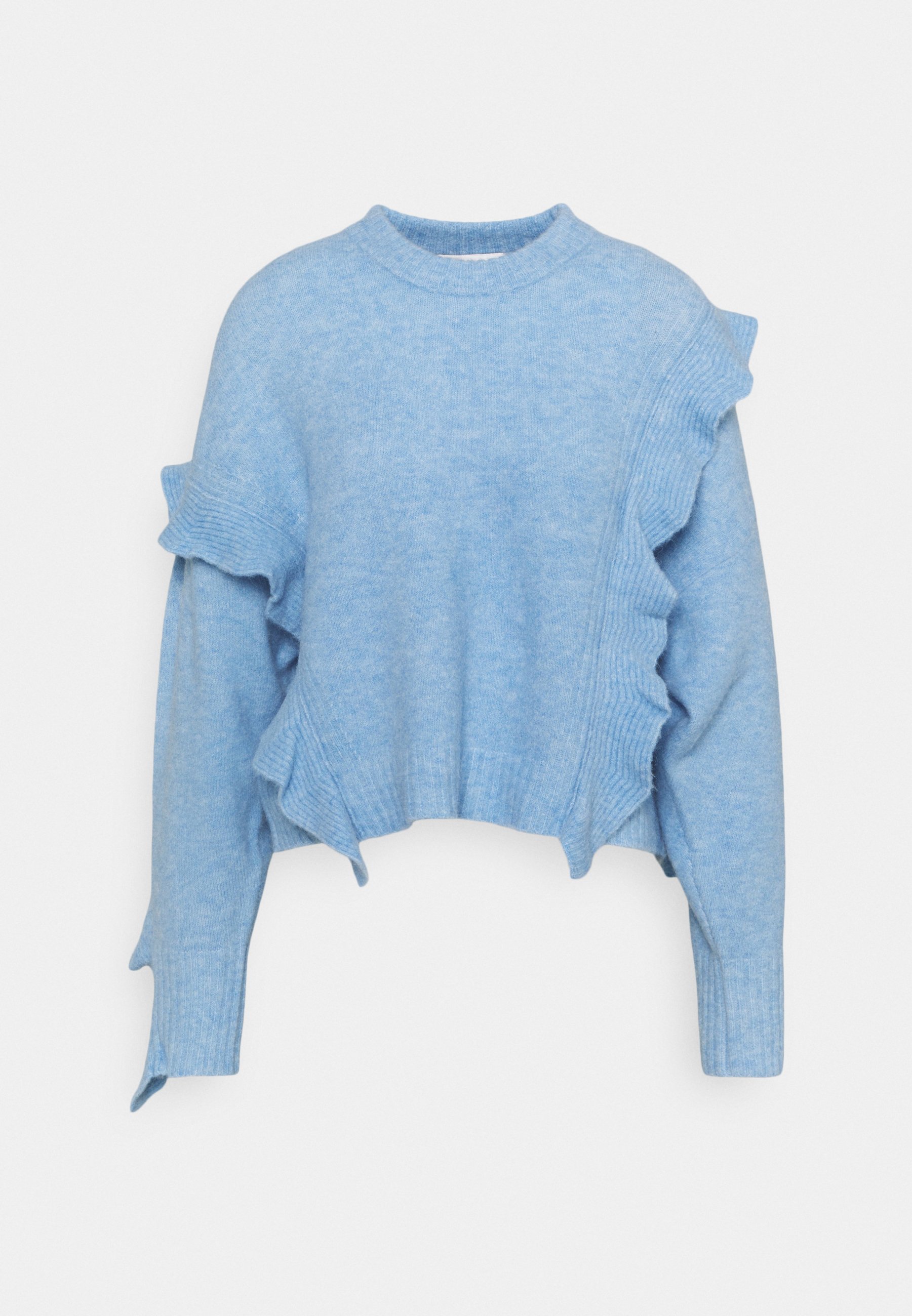 3.1 Phillip Lim LOFTY CROPPED RUFFLE Trui greyGrijs Ruffle trui kopen? | BESLIST.nl | Lage prijs