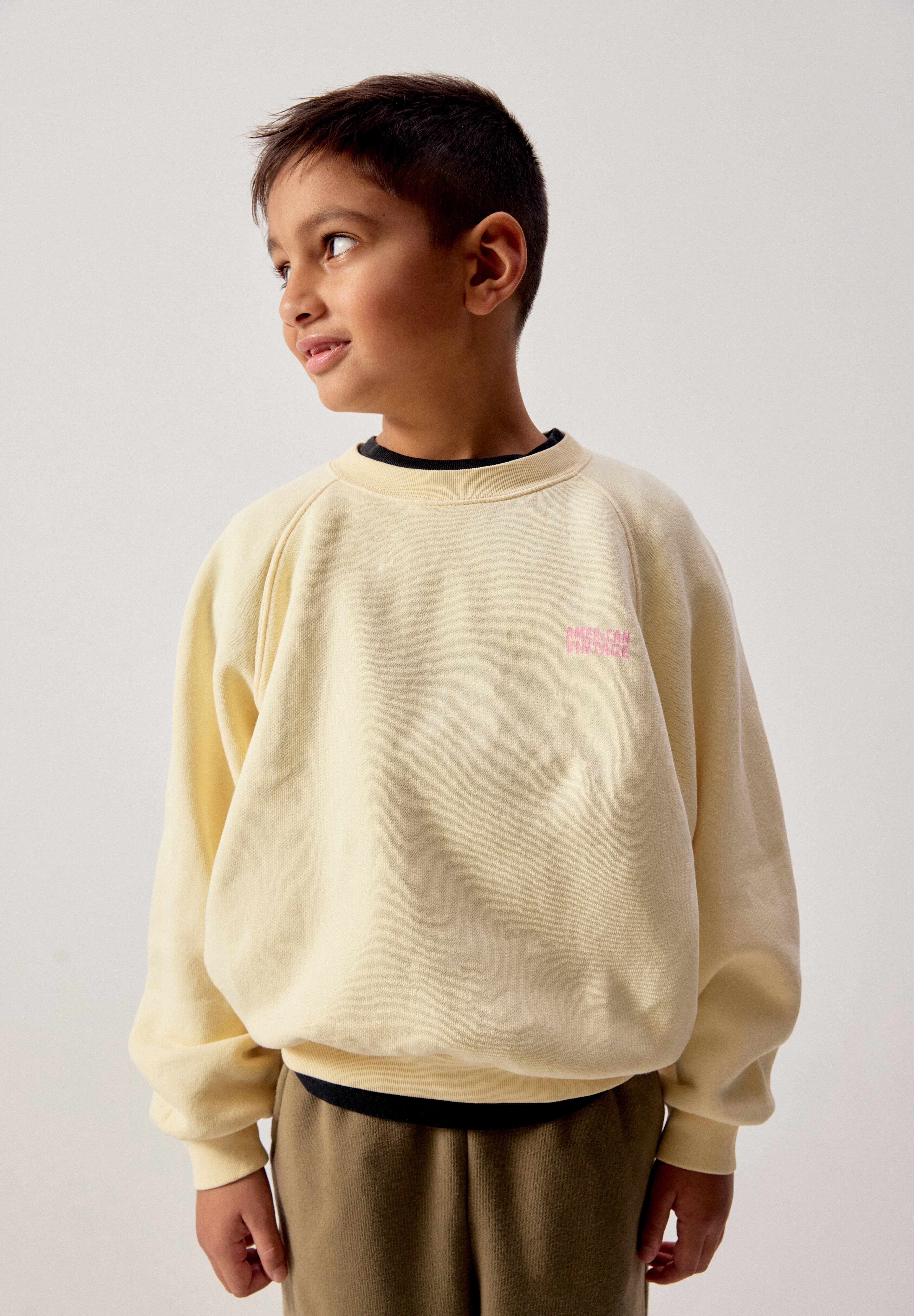 American Vintage IZUBIRD - Sweatshirt - vanille vintage/yellow