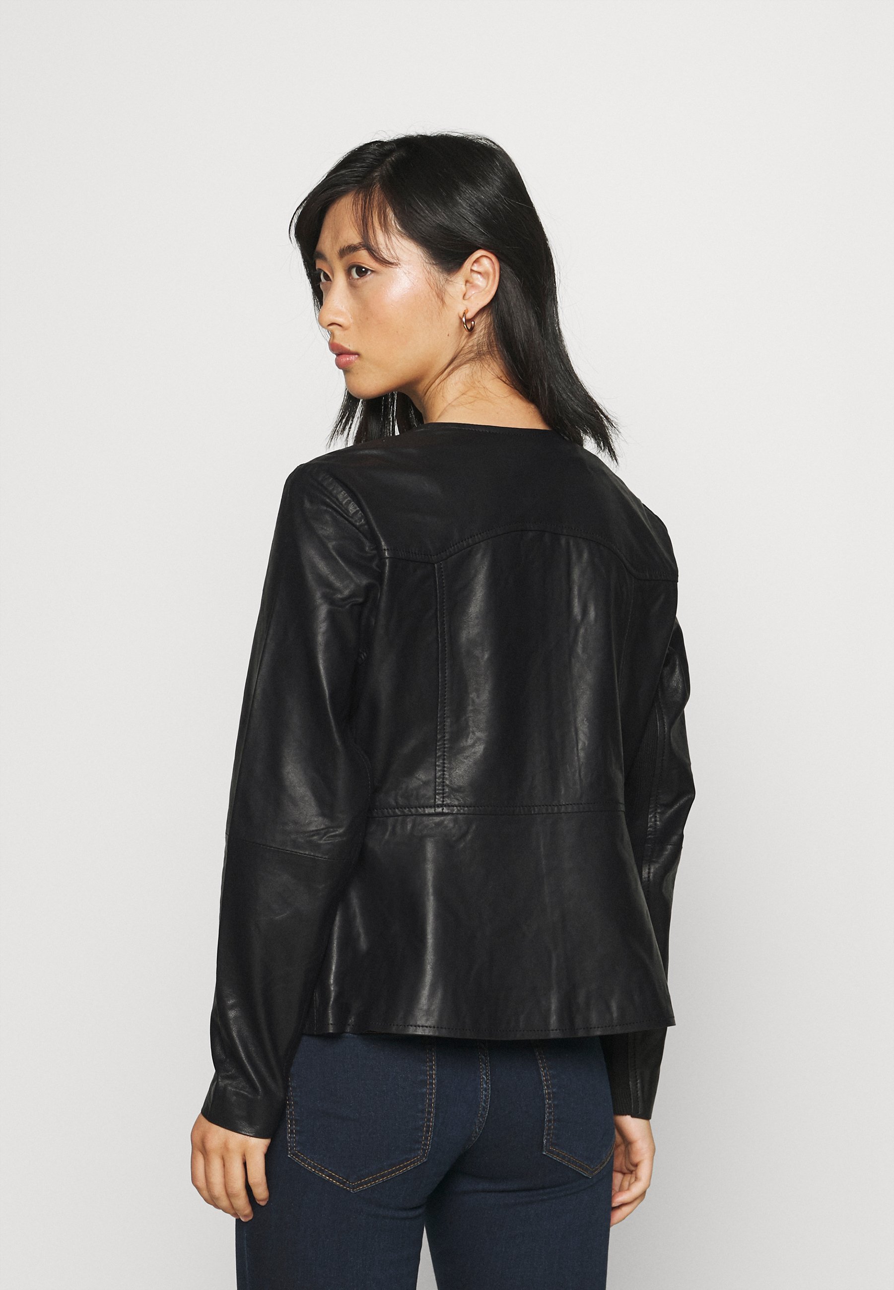 yas petite leather jacket