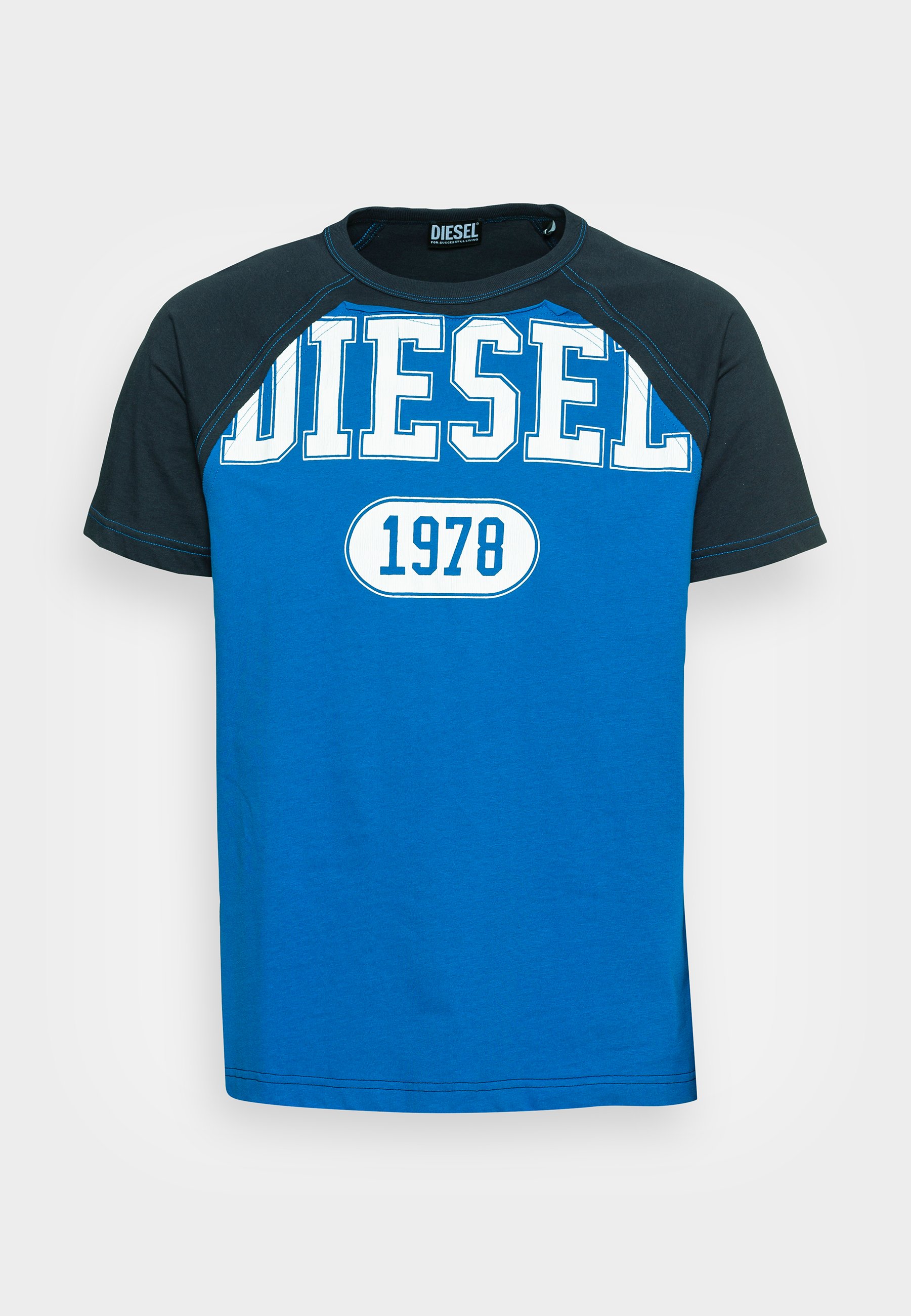 Diesel RAGLEN - Print T-shirt - blue 