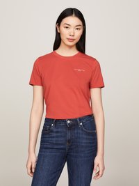 Tommy Hilfiger MINI LOGO - Jednoduché tričko - terra red