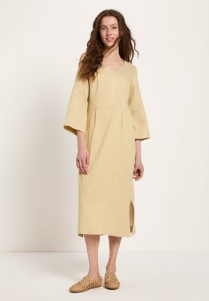 MIDI - Freizeitkleid - khaki  creme